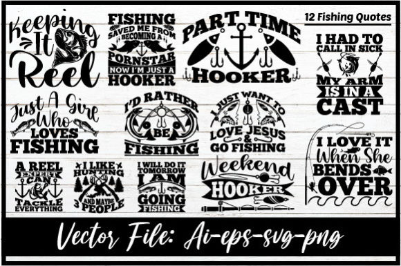 Fishing Graphics for T-Shirt Designs