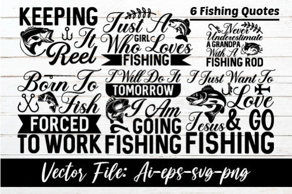 Fishing Graphics for T-Shirt Designs & Blogs