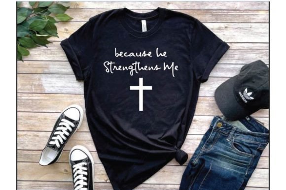 Reviewing Because He Typography Graphic T Shirt