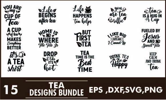 Tea SVG Bundle: Graphics for T-Shirt Designs
